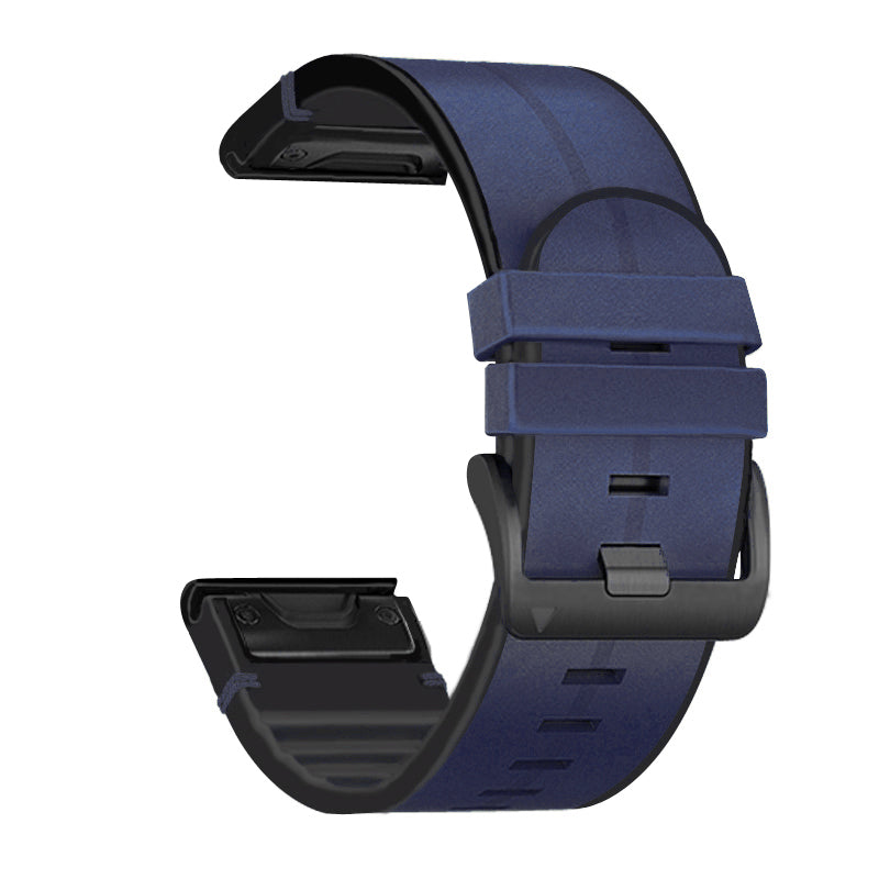 26MM PU Leather Surface+Silicone Smart Watch Band Strap for Garmin Watch 26MM PU Leather Surface+Silicone Smart Watch Band Strap for Garmin Watch